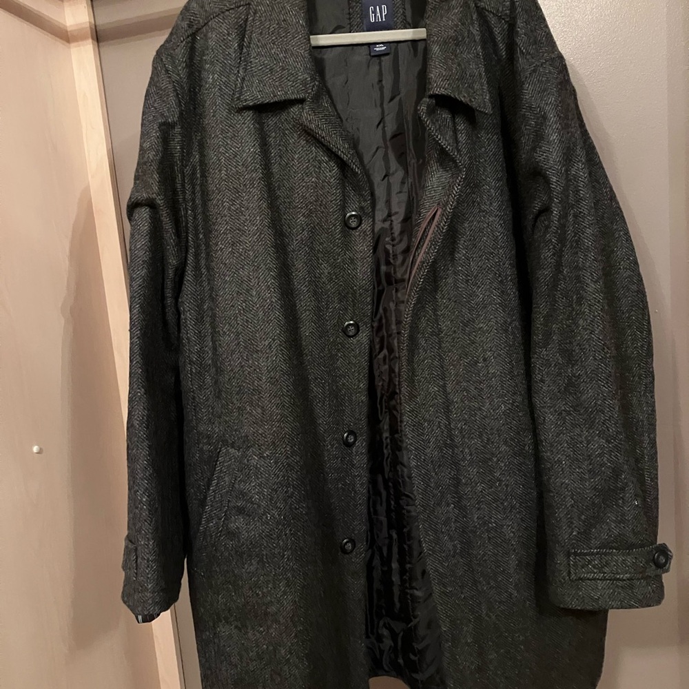 GAP Men's Dark Gray Trench Coat